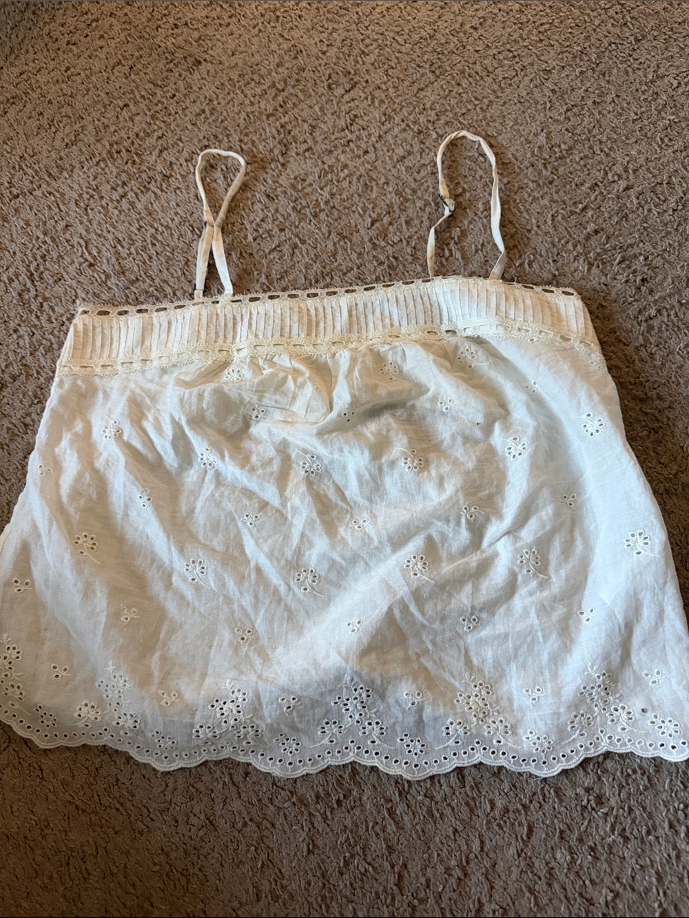 Abercrombie and Fitch white linen tank top